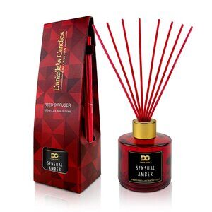 Sensual Amber Reed Diffuser Set Red - 3.4oz/100mL